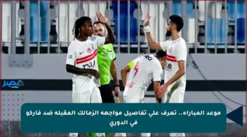 موعد المباراة.. تعرف على تفاصيل مواجهة الزمالك المقبلة ضد فاركو في الدوري